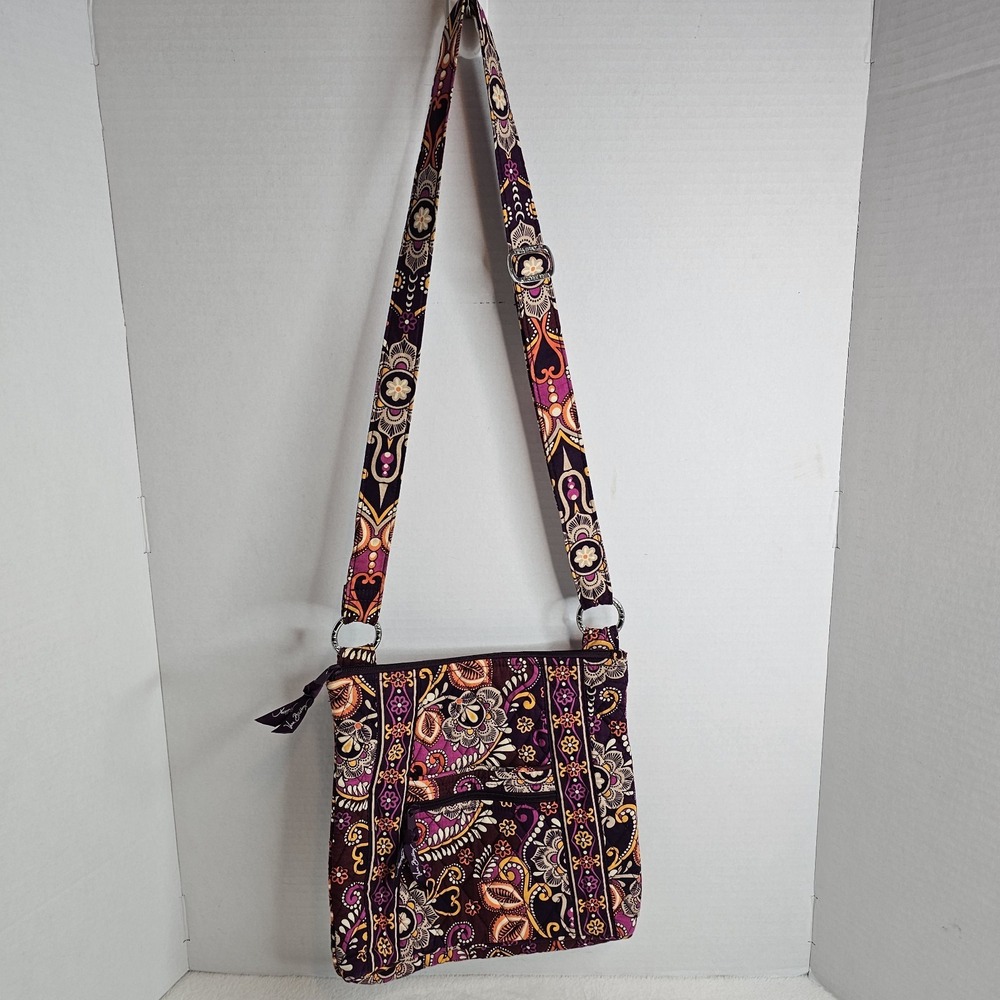 Vera Bradley retired Safari sunset triple zip hipster, Crossbody EUC - Picture 2 of 12